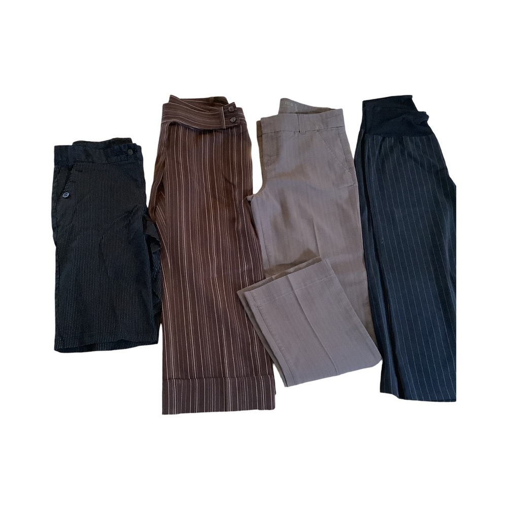 Women’s Bundle of Four Pinstripe and Solid Pants sizes 5,7,8,9 Preloved